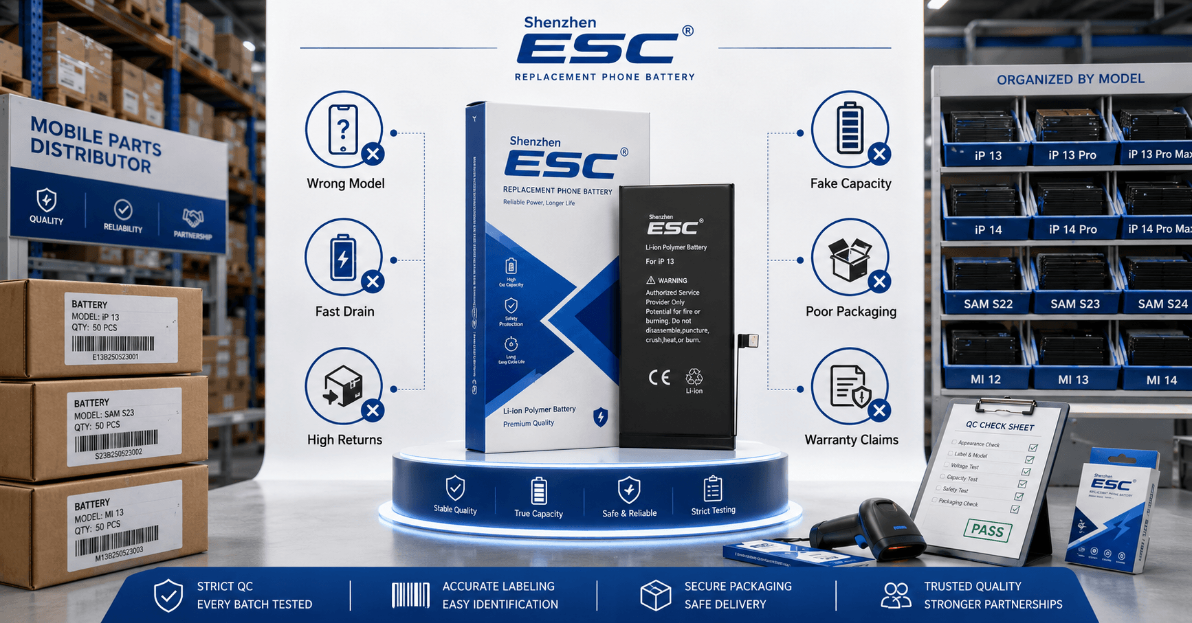 Phone Battery Supplier for Mobile Parts Distributors: Building a Stable Battery Catalog for Repair Markets