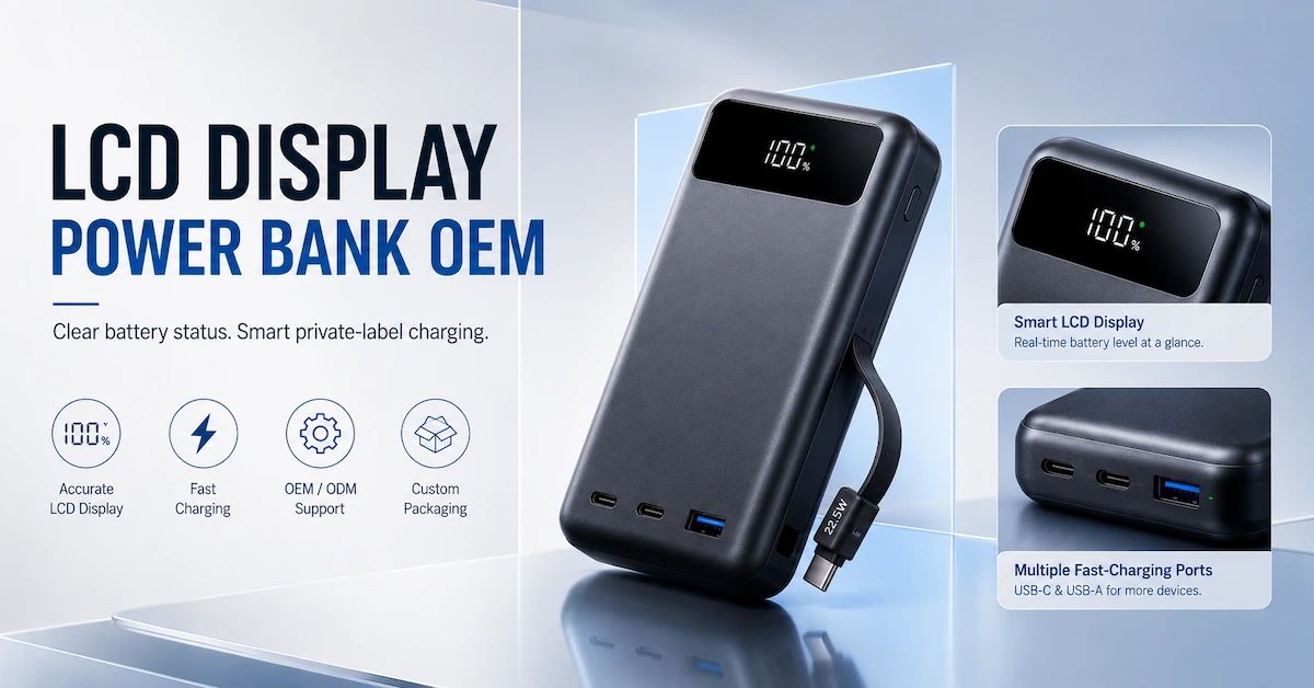 LCD Display Power Bank OEM: How to Develop Smart Charging Products for Mass Markets