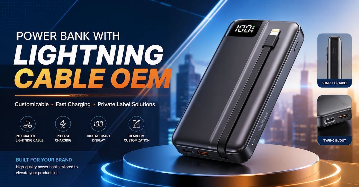 Power Bank com cabo Lightning OEM: como construir produtos convenientes de carregamento de marca própria