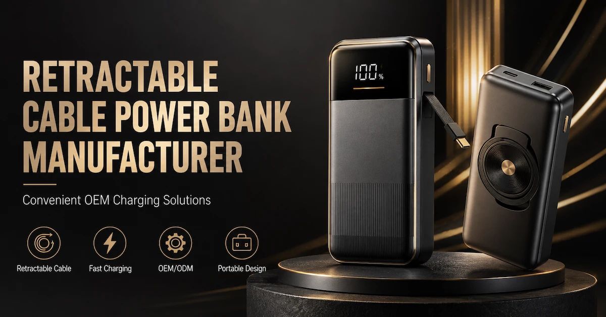 Fabricante de banco de energia com cabo retrátil: um guia B2B para produtos de carregamento OEM convenientes