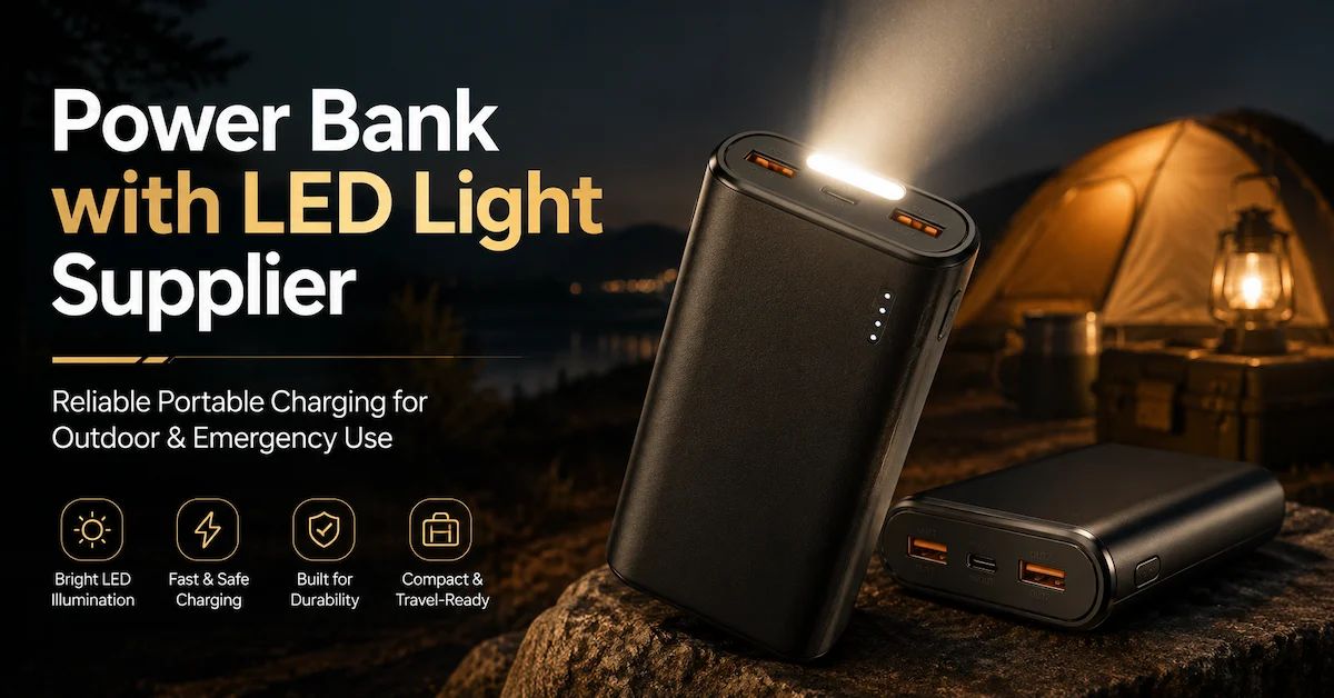 Power Bank com fornecedor de luz LED: um guia B2B para produtos de carregamento de emergência e externos