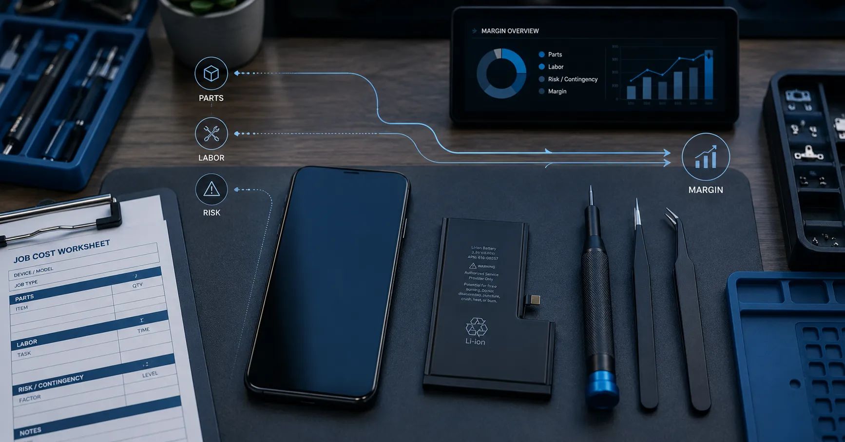iPhone Battery Replacement Cost for Repair Businesses: A Total-Cost and Margin Guide