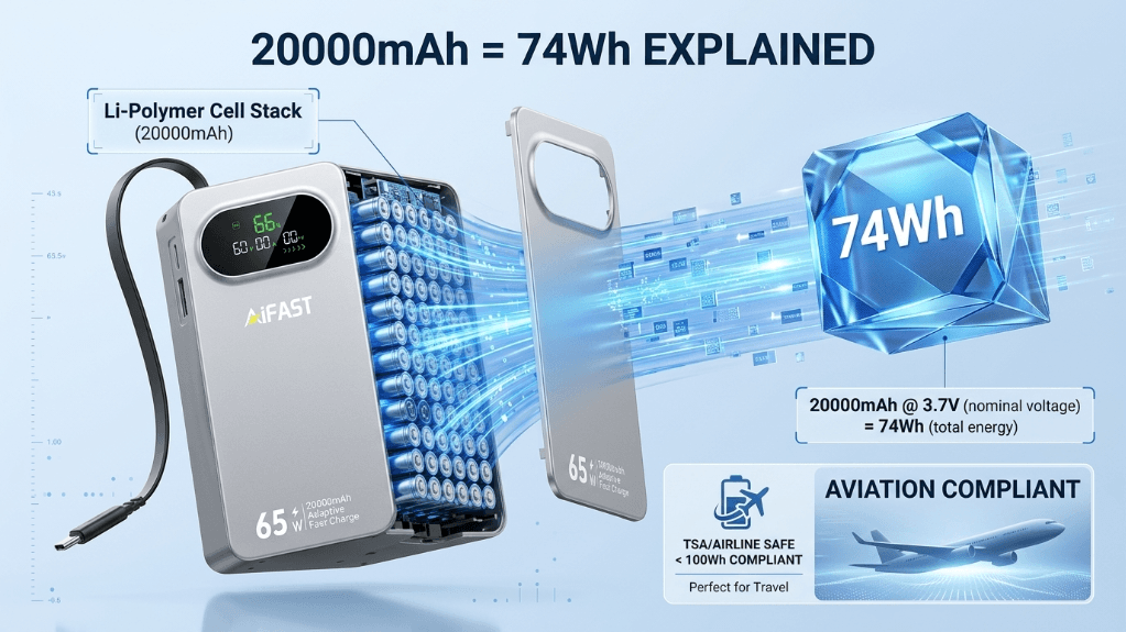 What is 20000mAh in Wh? Real Battery Capacity Guide