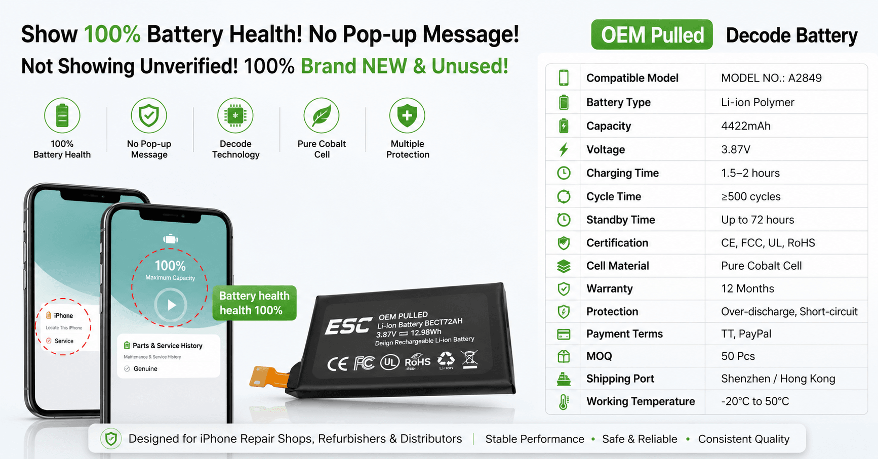iPhone No Pop Up Battery Supplier: What Buyers Should Check Before Ordering Replacement Batteries