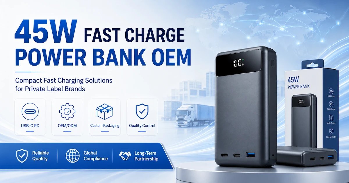 45W Fast Charge Power Bank OEM: A Practical Guide for Private-Label Charging Brands