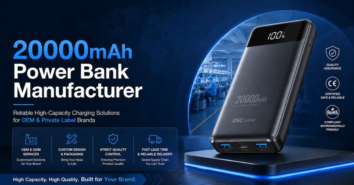 20000mAh Power Bank Manufacturer: How to Source Reliable High-Capacity Portable Chargers