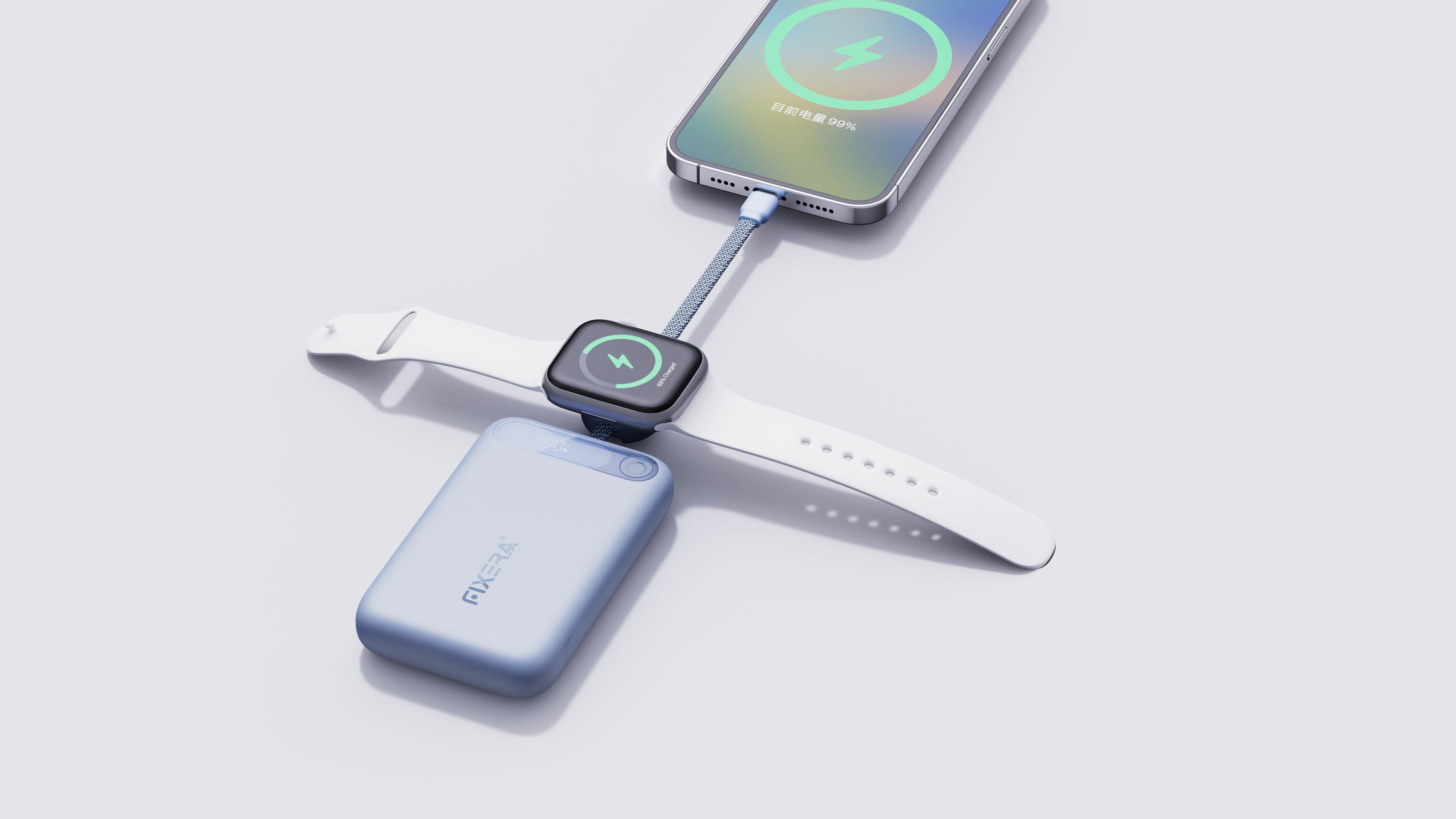 10000mAh Power Bank: Your Pocket-Sized Powerhouse with Smartwatch Magic & Built-In Style