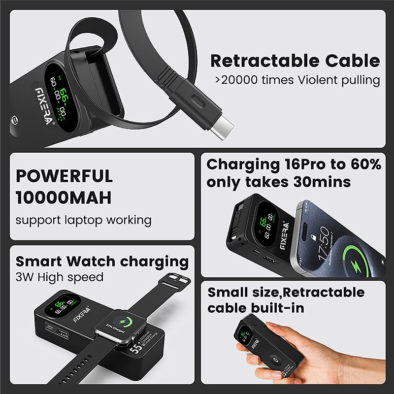 Power Bank with Built-In iWatch Charging: Smart Portability for Modern Lifestyles