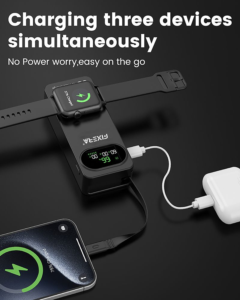 55W Power Bank: Professional Fast Charging with Integrated Retractable Cable