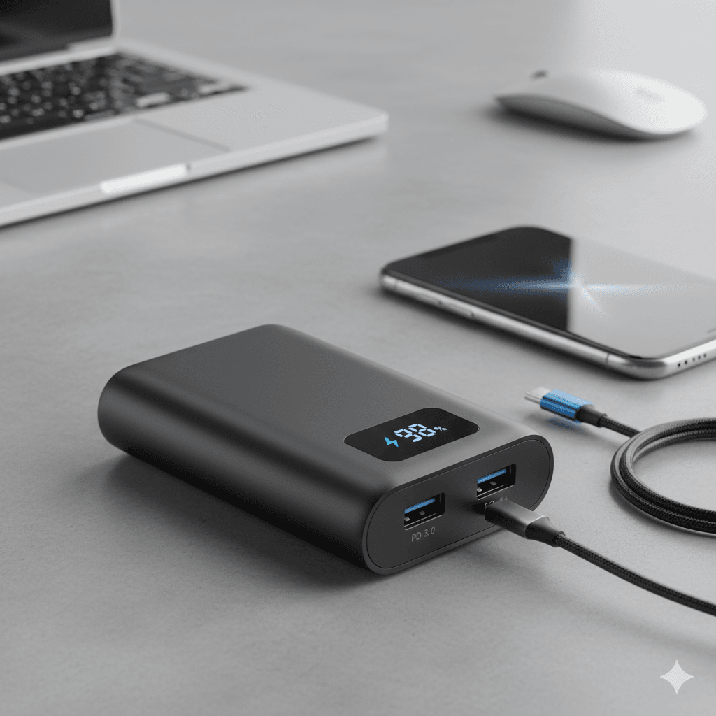 Dual Port Fast Charging Power Bank: Twice the Speed, Double the Productivity