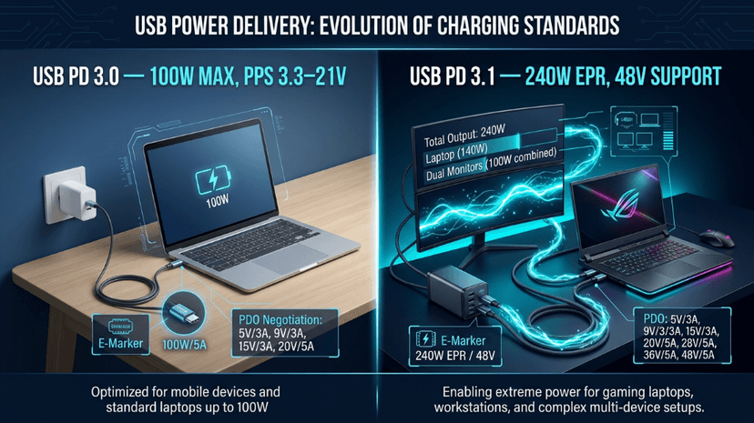 usb-pd-3-0-power-limit-100w-guide-b2b-buyers