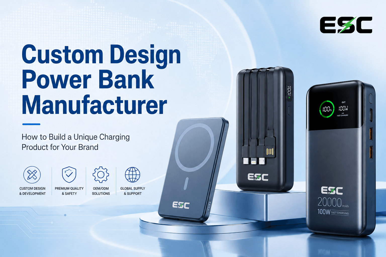 Custom Design Power Bank Manufacturer: How to Build a Unique Charging Product for Your Brand