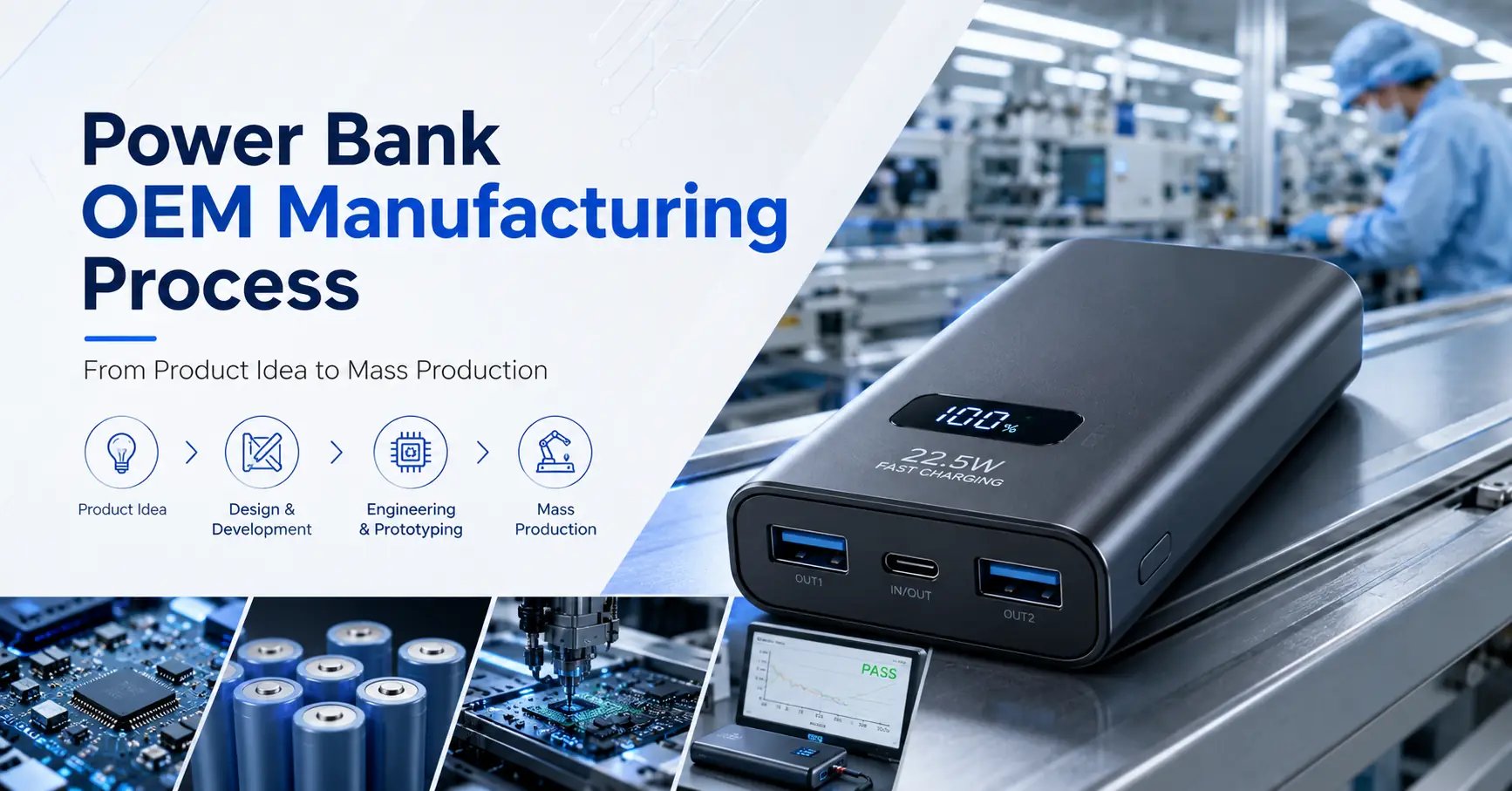 Power Bank OEM Manufacturing Process: From Product Idea to Mass Production