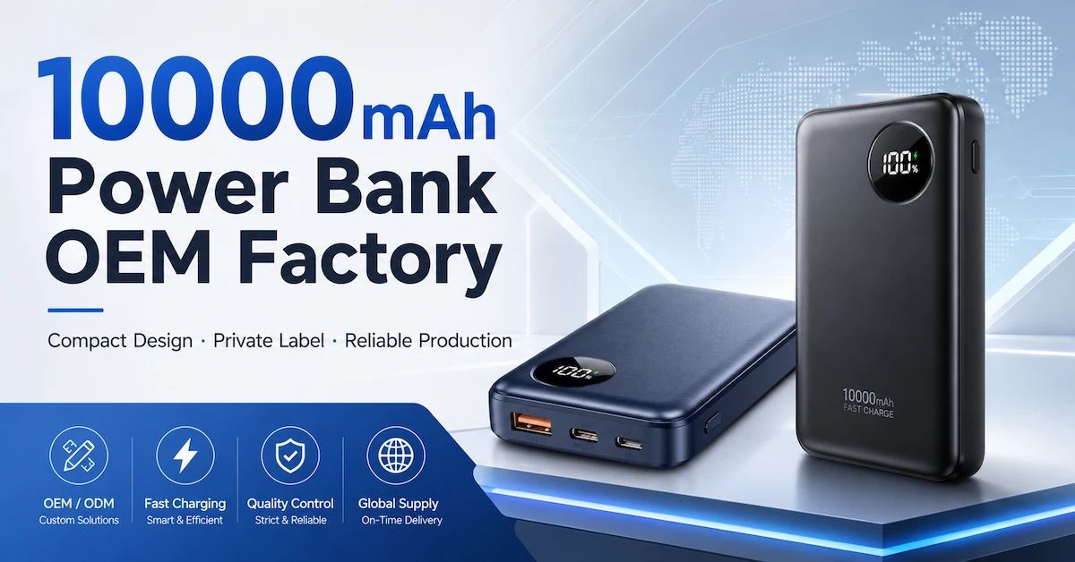 10000mAhパワーバンクOEM工場:自社ブランド向けコンパクト急速充電製品の製造方法