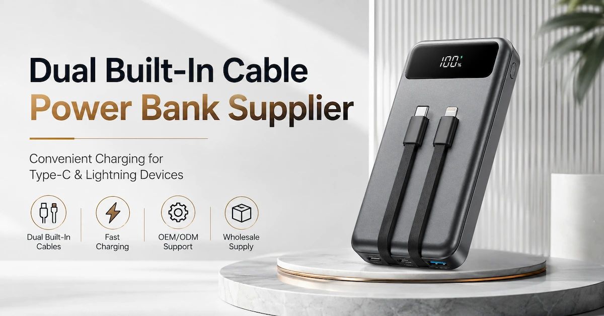 Fournisseur de banque d'alimentation à double câble intégré : un guide B2B pour les produits de chargement de type C et Lightning