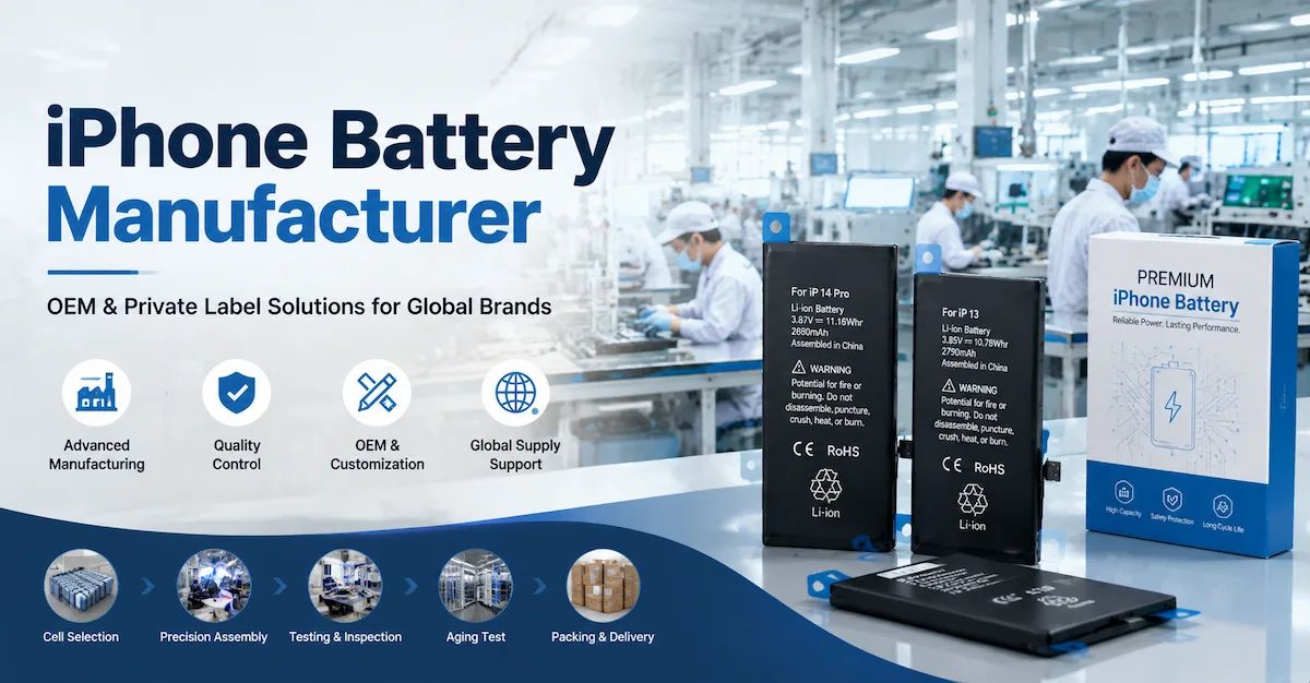 Fabricante de bateria para iPhone: guia completo para compradores de marcas e OEM