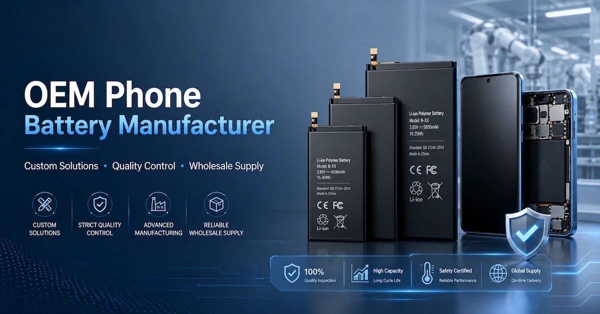 Fabricante OEM de baterias de telefone: guia completo para marcas, atacadistas e empresas de reparos