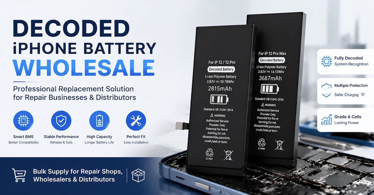Atacado de bateria decodificada para iPhone: um guia completo para empresas de reparos e distribuidores