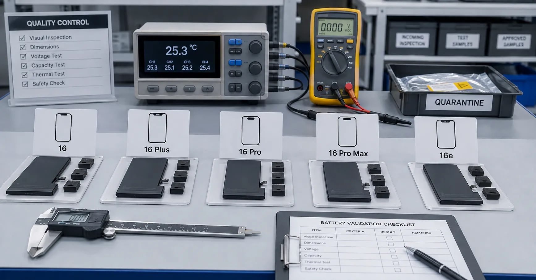 Bateria de substituição para iPhone 16 Series: uma lista de verificação para compradores de reparos.