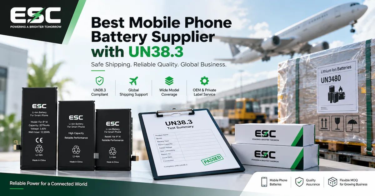 Nhà cung cấp pin điện thoại đạt chuẩn UN38.3: Kiểm tra độ tương thích dòng sản phẩm trước khi đặt hàng số lượng lớn.