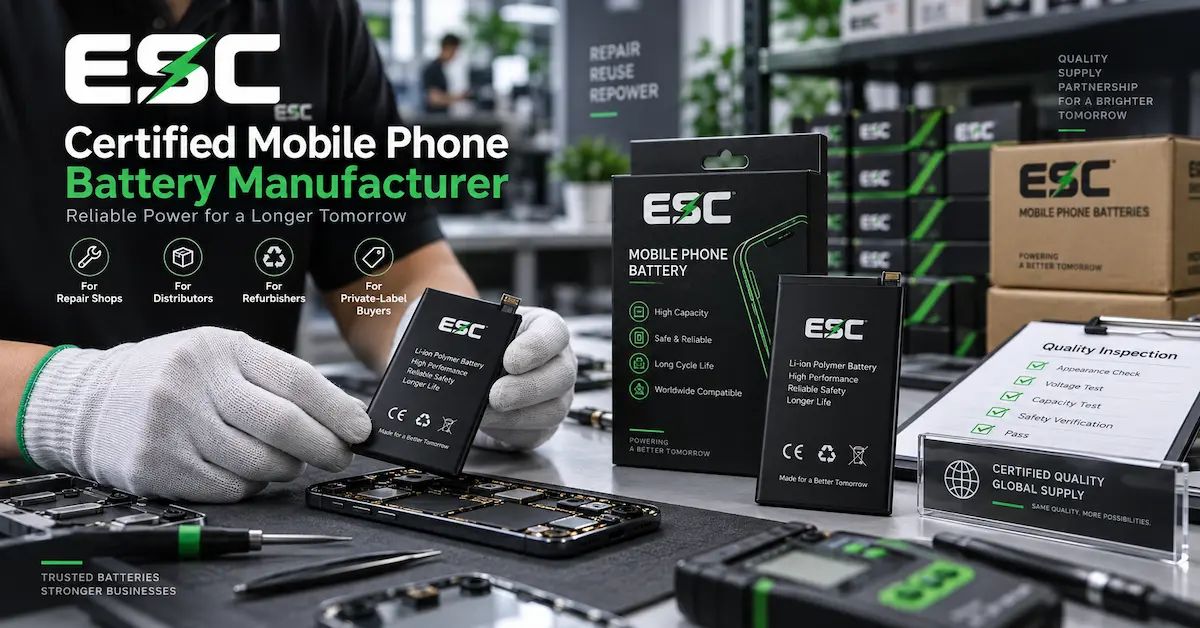 Nhà sản xuất pin điện thoại di động được chứng nhận: Cách người mua xác minh chất lượng, giấy tờ và nguồn cung số lượng lớn
