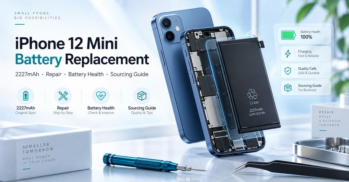 Замена аккумулятора iPhone 12 Mini: характеристики, диагностика, состояние аккумулятора и руководство по оптовой закупке аккумулятора емкостью 2227 мАч.